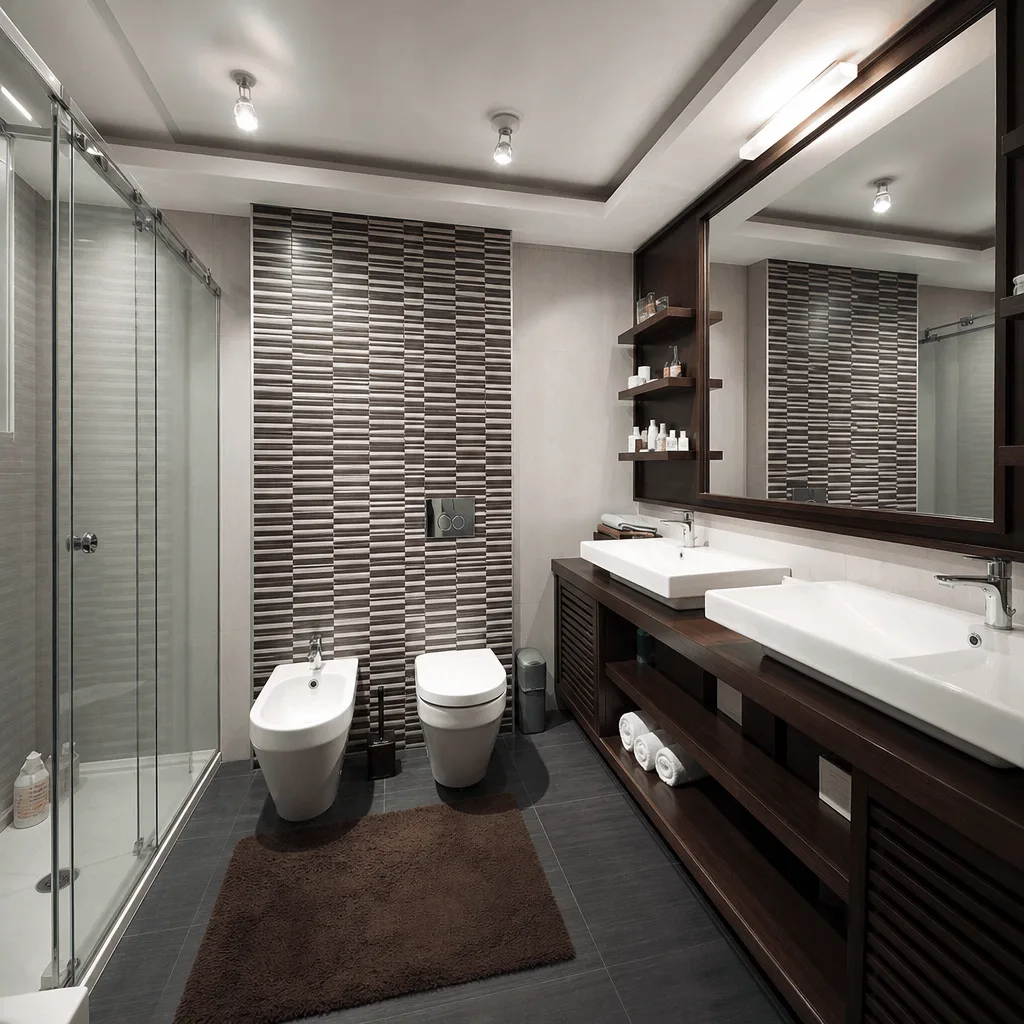 Reforma de baño moderno realizada por Encina Reformas en Pozuelo de Alarcón